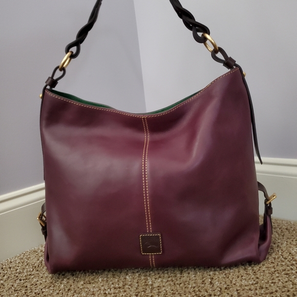 Dooney & Bourke Florentine Twist Sac in Plum - Picture 3 of 14